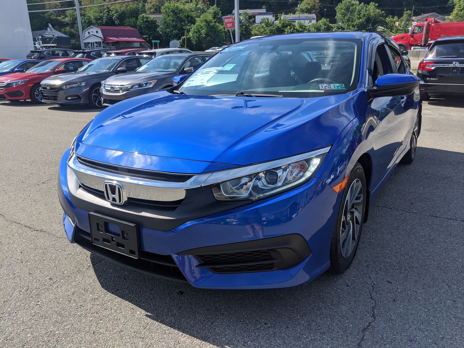 Pre-Owned 2018 Honda Civic Sedan EX in Aegean Blue Metallic ...